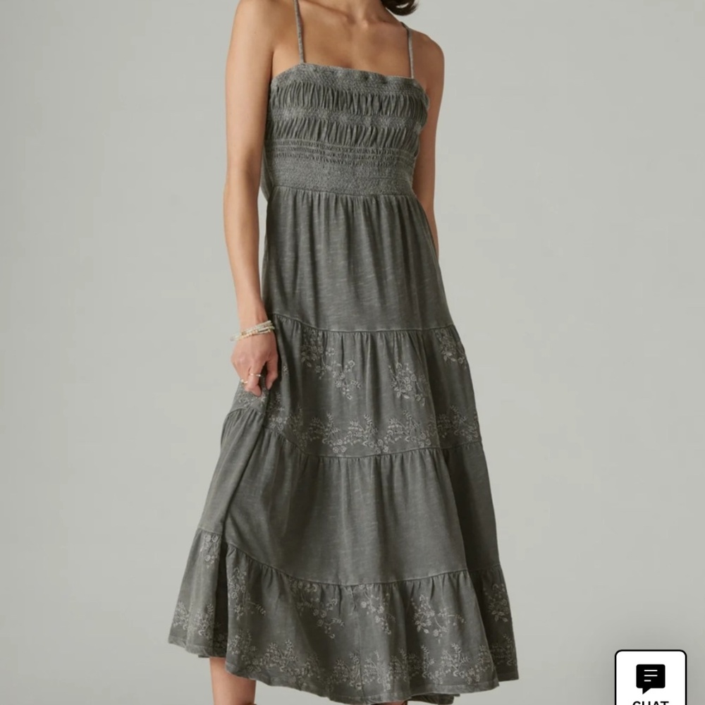 Lucky Brand New Embroidered Beach Maxi Dress